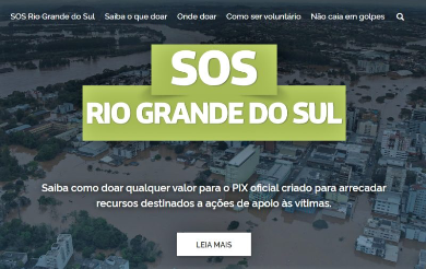 Leia mais sobre o artigo Governo gaúcho lança novo site com orientações sobre doações e voluntariado para ajudar municípios atingidos pelos temporais